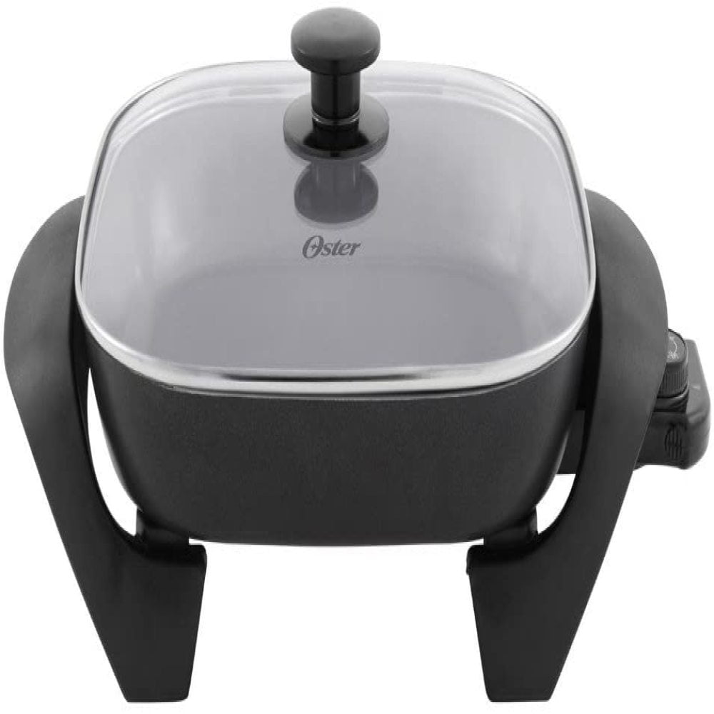 Oster Titanium Infused DuraCeramic Electric Skillet, 12 Inch, Square