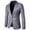 Light Gray, variant on Men's Slim Fit One Button Blazer Business Casual Side Vents Spring Polyester