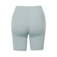 thumbnail image 3 of A2Y Women's Basic Solid Premium Cotton Mid Thigh High Rise Biker Bermuda Shorts Grey Mist M, 3 of 5