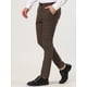 thumbnail image 2 of INSPIRE CHIC Vestidocuadros pahombre Pantalones de negocioscuadros ajustados con bolsillos marrón L, 2 of 6