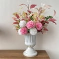 thumbnail image 2 of Darzheoy White Metal Vase for Flower Arrangements, Decorative Iron Vase Suitable for Weddings Events and Home Office Decor, 2 of 8