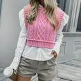 thumbnail image 2 of Fesfesfes Women Sweaters Knitted Pullover Sleeveless Casual Sweater Fall Winter Tops Clothes Sale, 2 of 5