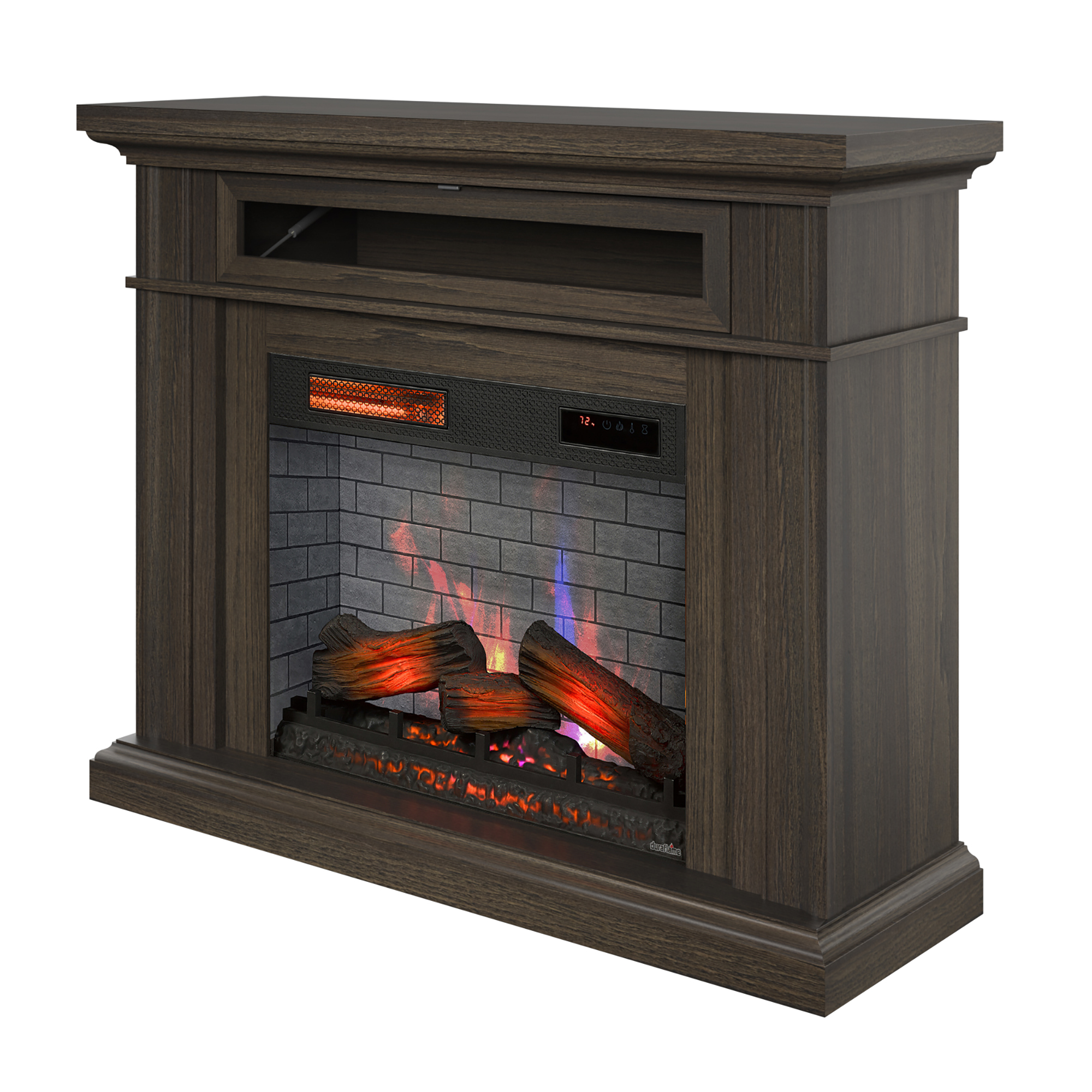 duraflame® Electric Fireplace Wall Mantel with Infrared Heater and Remote Control, Waverly Oak