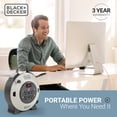 thumbnail image 4 of Black + Decker 25ft. Cord Reel 16AWG 4 Outlets + 2 USB, 4 of 7
