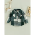 thumbnail image 3 of Kid Baby Boy Girl Cotton Plaid Shirt 6M 12M 18M 24M 2Y 3Y 4Y Jacket Infant Toddler Coat Winter Spring Autumn Warm Thick Outwear, 3 of 10