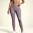thumbnail image 4 of Zeliretfy Leggings for Women's Solid Color Yoga Leggings Soft Abdominal High Elastic Slim High Waist Yoga Pants Leggings for Women Tummy Control, 4 of 6
