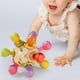 thumbnail image 1 of Sonajeros Montessori,Juguetes para bebés meses Pelotas sensoriales para bebés,Juguetes para masticar,juguete sonajero con bola para la dentición,Montessori Actividades de agarre Rosa, 1 of 9