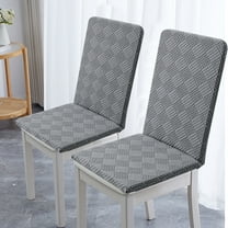 Nkmbld Stretch Dining Chair Covers Slip Proof Chair Covers for Dining Room Removable Kitchen Dining Chair Protector for Dining Room Hotel, Gray