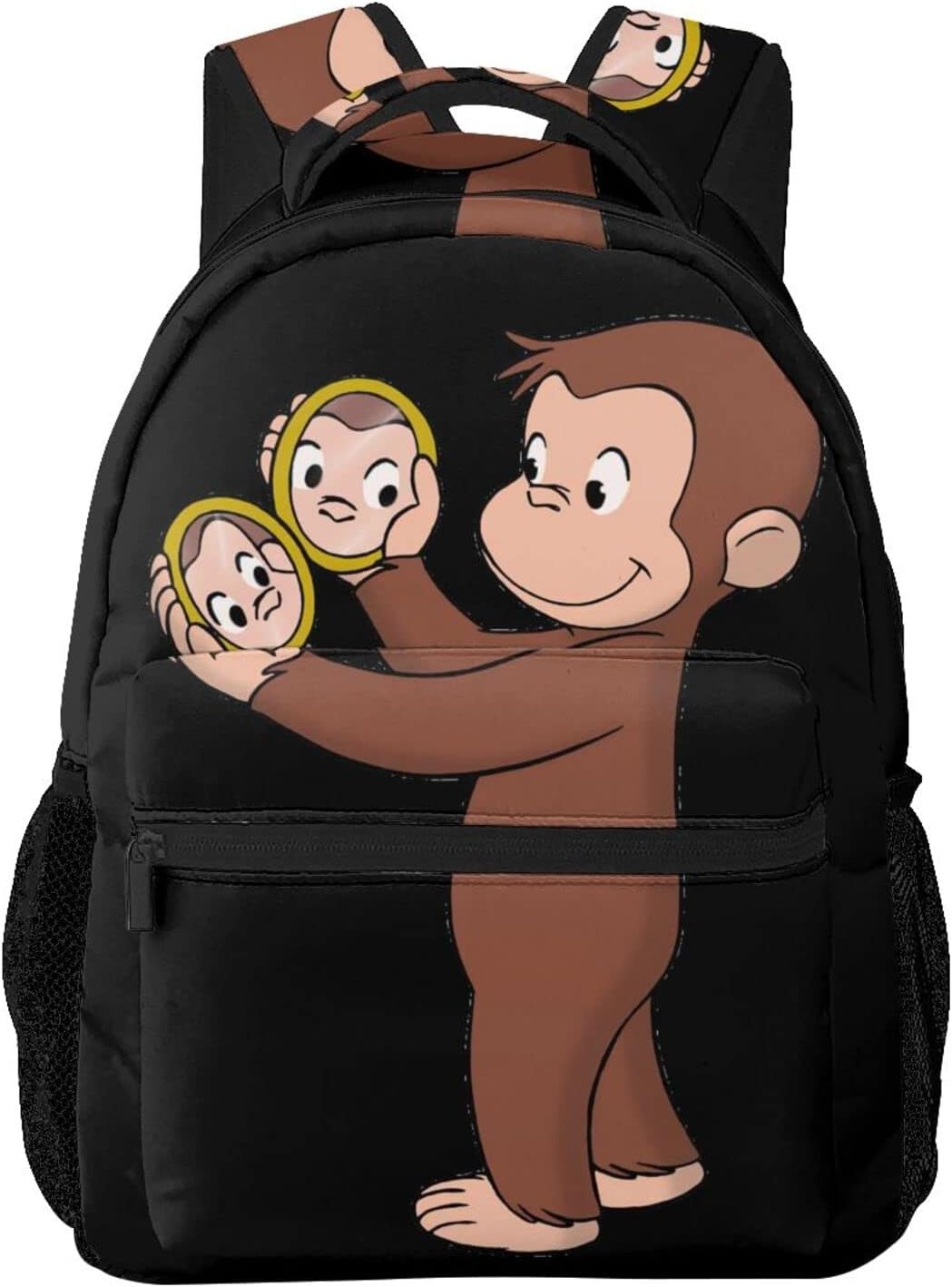 Mochila Curious George para Laptop, Mochila de Dibujos Animados Casual para Viajes, Día de Uso para Hombres y Mujeres 6