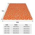 thumbnail image 3 of Honeii Dots On Orange Background Print Fleece Blanket - Throw Blanket for Bed, Sofa, Couch, Camping, and Travel , Microplush Ultra Soft Warm Blanket-40"x30", 3 of 7