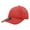 Red, variant on Decky 112 6 Panel Low Profile Relaxed Brushed Cotton Dad Hat-White