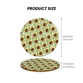 thumbnail image 5 of Xecao Avocado for MDF Cork Coaster 4 Pcs,Drink Coasters,Suit for House Warming Gifts New Home ,Coffee Table Decor-Round Shape, 5 of 7