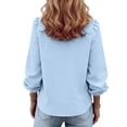 thumbnail image 6 of cocolona Womens Plus Size Long Sleeve Button Shirts Dressy Casual Blouses Summer Trendy Casual Loose Tops, 6 of 8
