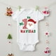 thumbnail image 5 of Body de bebé con estampado navideño en español para mi primer bebé, mono de manga corta para recién nacido, traje de fiesta para niño pequeño, 5 of 5