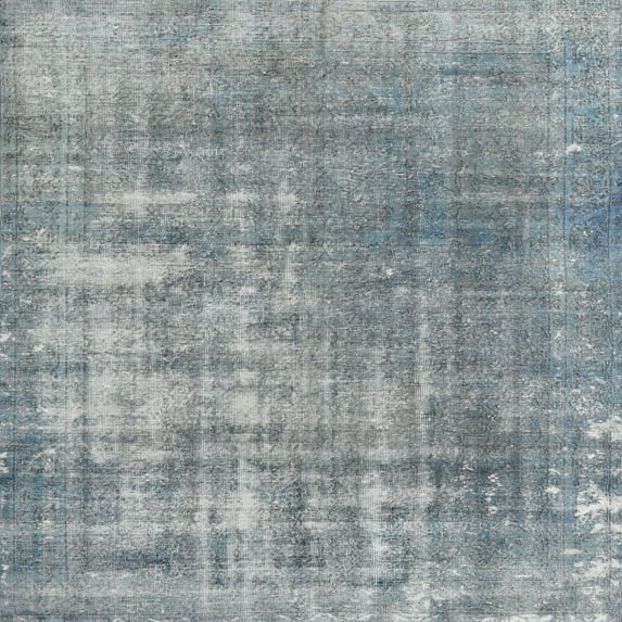 Ahgly Company Machine Washable Indoor Square Traditional Slate Granite Gray Area Rugs, 6' Square