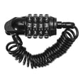thumbnail image 3 of Unique Bargains 4.9 Feet Motorcycle Helmet Lock, 4 Digit Anti Theft Security Lock Cable Long Coiled Hard Alloy Lock, Black, 3 of 5