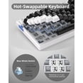 thumbnail image 5 of MageGee SKY81 75% Wireless Gasket Mechanical Gaming Keyboard, Hot Swappable RGB Custom Creamy w/ 5-Layer Padding, BT/2.4G/USB-C,Knob Control, NKRO, 5 of 8