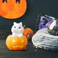 thumbnail image 3 of Beautynvta Halloween Resin Ornaments, Small Ghost Pumpkin Witch Cat Hat and Skull Cute Decorations, Mini Halloween Party Ball Decoration, 3 of 6