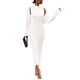 thumbnail image 1 of Conjunto de Dos Piezas para Mujer PRETTYGARDEN Cardigan de Punto y Vestido Maxi Blanco Talla S, 1 of 8