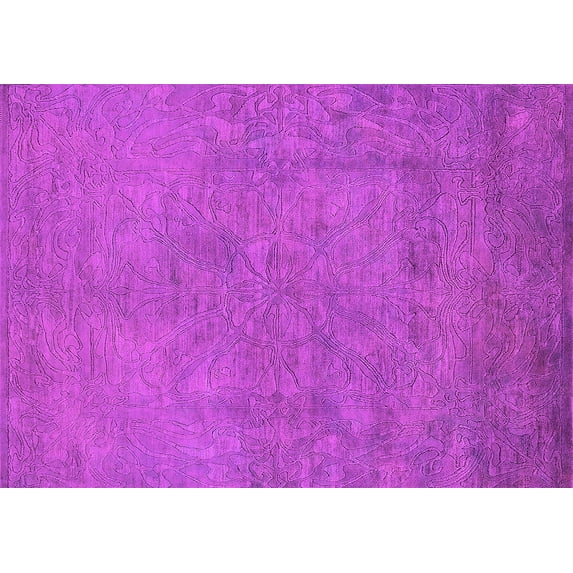 Ahgly Company Indoor Rectangle Oriental Pink Industrial Area Rugs, 8' x 12'