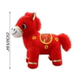 thumbnail image 2 of Encanto cultural: La mascota del Año del Caballo 2026 está diseñada en un estilo tradicional chino, con sillas de montar bordadas y crines de hilo dorado, que encarnan el estilo de las pinturas de cab, 2 of 6