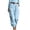Light Blue, variant on SAWOBUUN Womens High Waist Cargo Pants Casual Loose Fit Parachute Trousers with Elastic Cuffs and Multiple Pockets