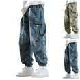 thumbnail image 4 of Odeerbi 4-15 Years Teen Boys Cargo Pants Ice Silk Athletic Sports Pants Summer Casual Quick Dry Pants Work Pants, 4 of 4