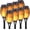 Yellow, variant on 8 Pack Solar Torch Light with Flickering Flame, 12 LEDs Solar Lights Outdoor, IP65 Waterproof Solar Tiki Torches for Outside Landscape Decoration Outdoor Lights for Garden Yard Patio