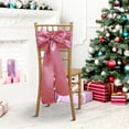 thumbnail image 3 of YOHAVEN Satin Red Chair Sash with Tablecloth Strip 7"x108" Wedding Event Banquet Decorations for Indoor Outdoor Parties Christmas Halloween Birthday Celebration Decor, 3 of 6