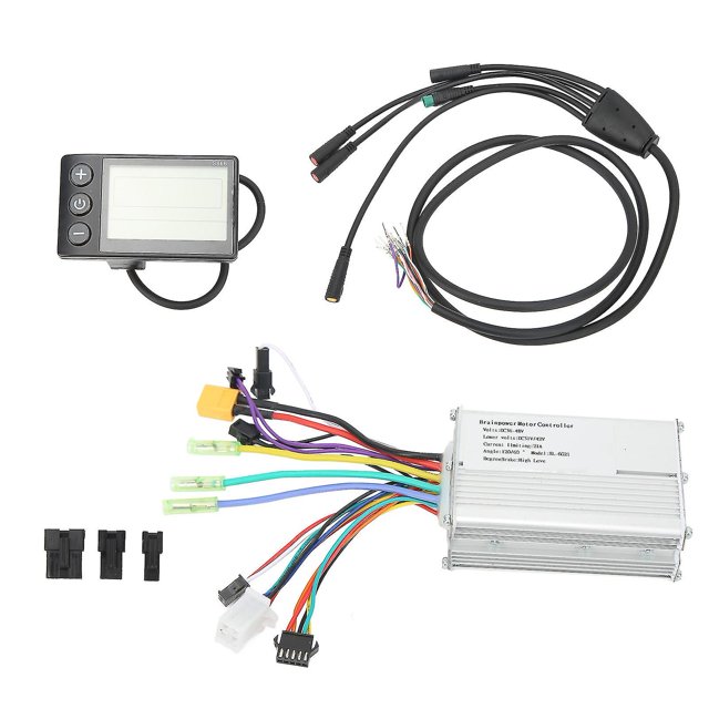 1000w 36v 48v Motor Controller Kit With Display Panel, Aluminum Alloy For Electric Bikes Scooters 21a