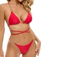 thumbnail image 2 of Sngxgn Women's Swimsuit Tummy Control Slimming Bathing Suit Tie Knot Swimwear(Red,M), 2 of 4