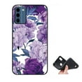 thumbnail image 2 of Phone Case for Nokia C300 (Straight Talk/ TracFone/ Consumer Cellular), Flexible TPU Printed Design Cover Case (Purple Flower), 2 of 4