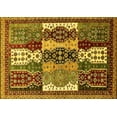 thumbnail image 1 of Ahgly Company Machine Washable Indoor Rectangle Abstract Yellow Modern Area Rugs, 2' x 4', 1 of 4