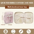 thumbnail image 5 of FOR U DESIGNS Flower Cross Pink Print Bible Cover for Women Men Lightweight Bible Carrier Tote Bag Large Capacity Protective Church Organizer Holder Bag with Handle, 5 of 7