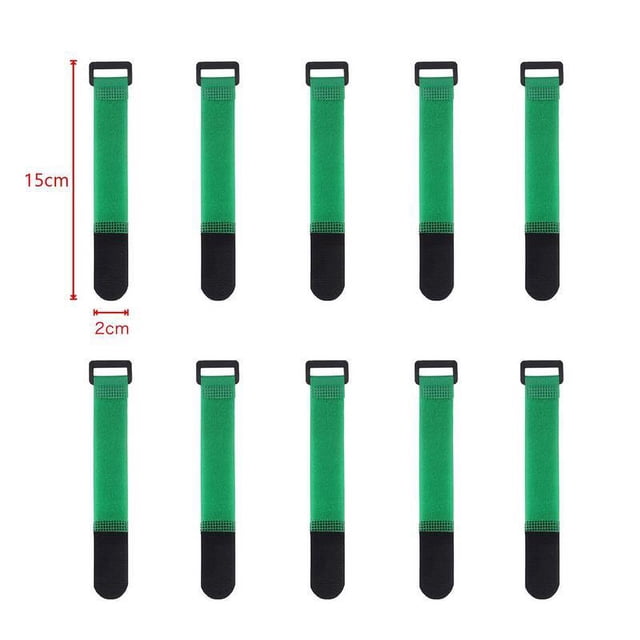 Ruban Magique 10 Pcs Sangles Réutilisables à Crochet et Boucle en Nylon Ruban de Fixation Inversé Ruban Auto-Adhésif Attaches de Câble Faisceau d'Enroulement Attaches Fixes 1500759-length 15cm width 2cm
