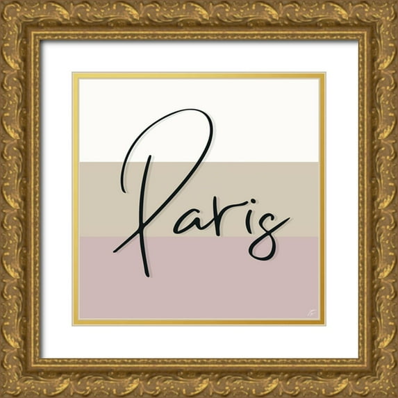 Lee, Judson 12x12 Gold Ornate Wood Framed with Double Matting Museum Art Print Titled - Paris