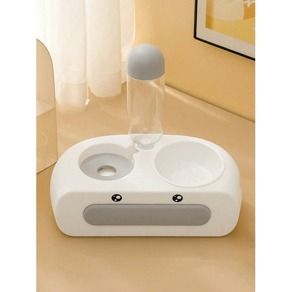 500ml Cartoon Yellow Duck Shaped Pet Feeding & Watering Bowl, Plastic Dog/Cat Feeder And Water Dispenser