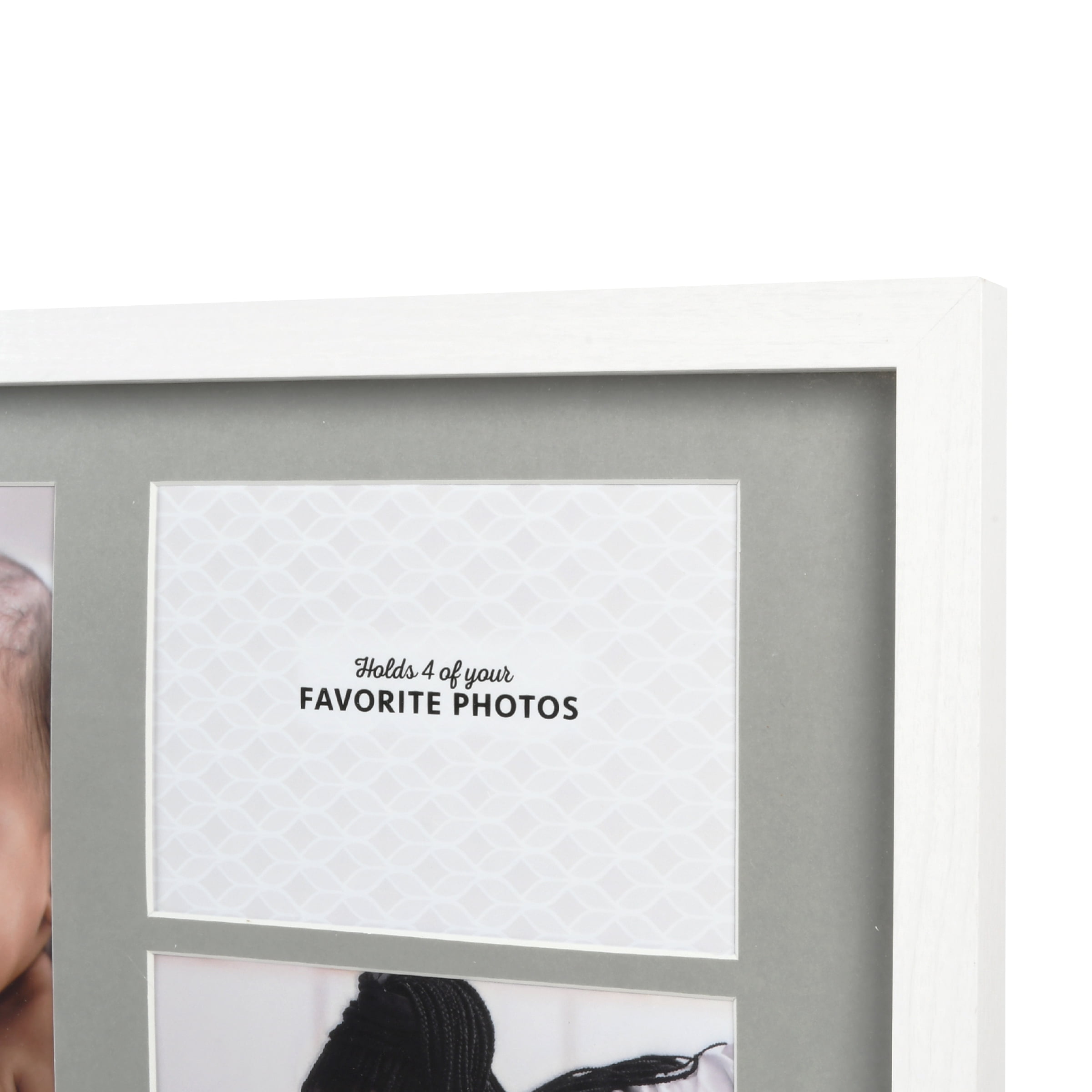 Prinz 4-Opening Love at First Sight 24X12 Multi-Sized Photos, Wall Collage Picture Frame, Grey