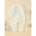 thumbnail image 4 of Aunavey Baby Girl Boy Sweater Toddler Long Sleeve Rabbit Jumpsuits Kid's Knitted Bunny Romper for Easter Outfit, 4 of 8