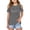 Grey, variant on Girls' Tops Kids Short Sleeve Cold Shoulder Print Oversized Tee Girls Clothes Black 3-4 Years