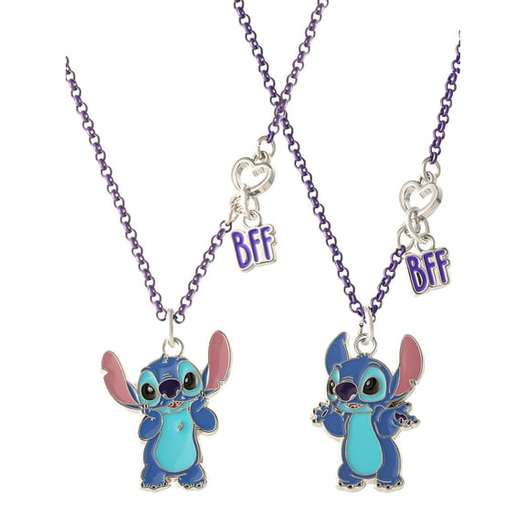 Disney Girls/Tween Lilo & Stitch Best Friends Necklace, Set of 2 with BFF Charm, 18"