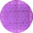 thumbnail image 1 of Ahgly Company Indoor Round Oriental Purple Industrial Area Rugs, 3' Round, 1 of 4