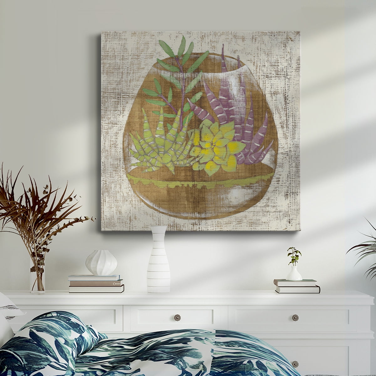 Wexford Home Glass Garden II-Premium Gallery Wrapped Canvas, 24" x 24" - Ready to Hang