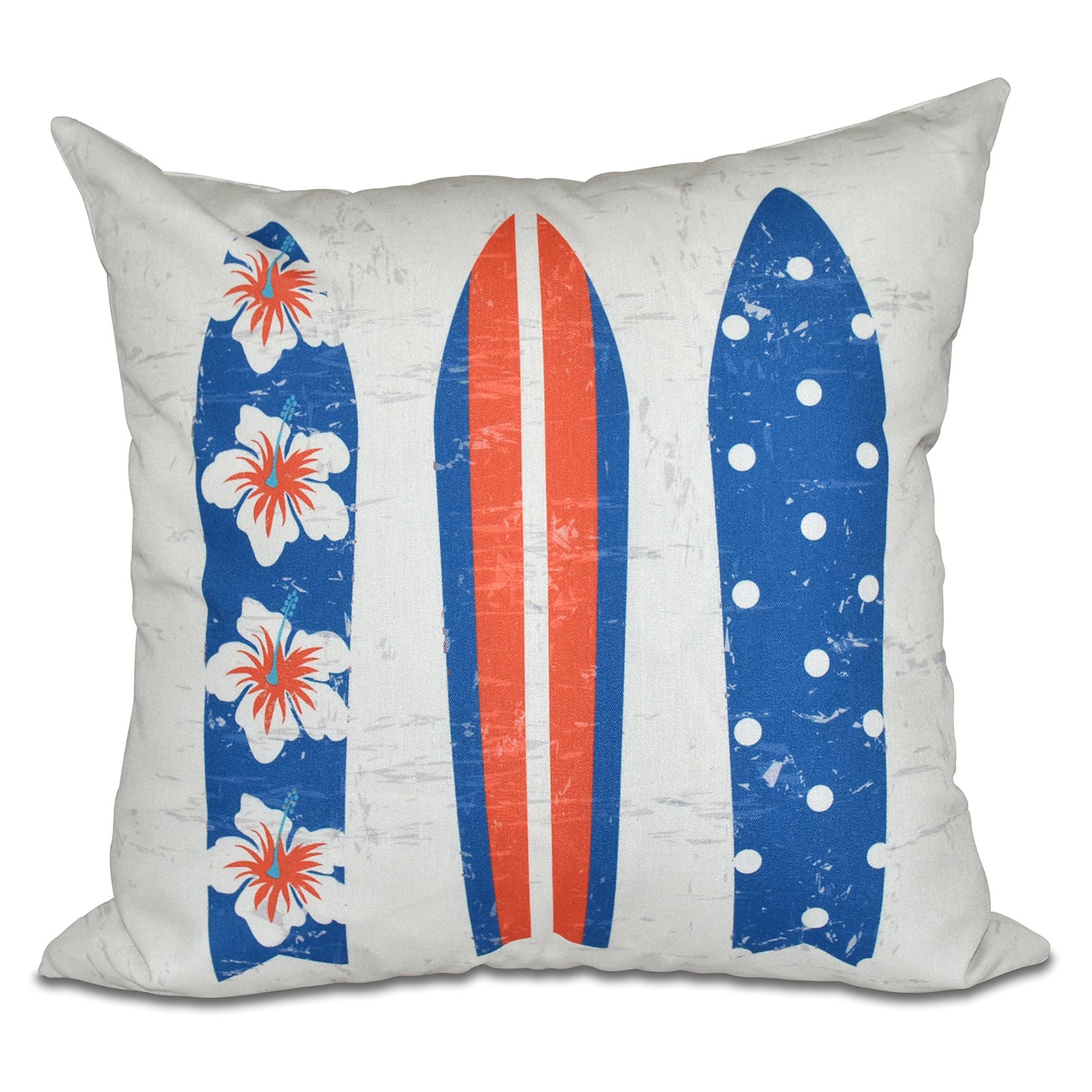 Simply Daisy 16" x 16" Antique Flowers Floral Print Pillow, White