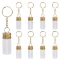 thumbnail image 6 of 1 Box 10Pcs Glass Bottle Keychains Mini Bottles Keychain Bulk Wishing Empty Jars with Cork Lids and Golden Iron Clasps Alloy Key Ring Chains, 6 of 7