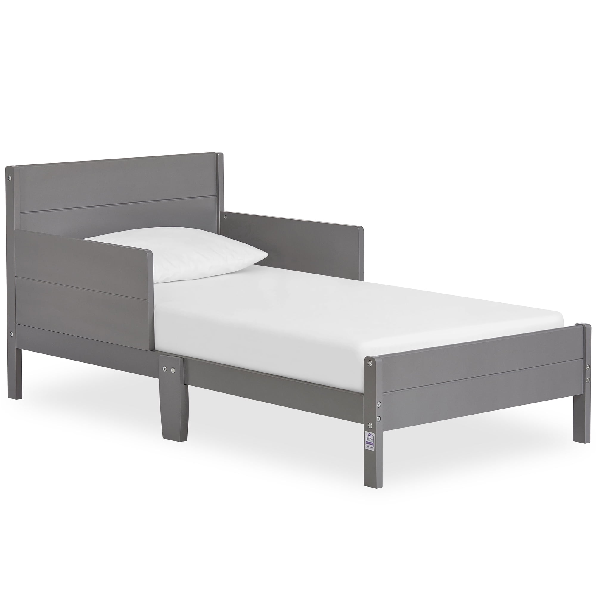 Dream On Me Holland Toddler Bed made with Sustainable New Zealand Pinewood, Steel Grey