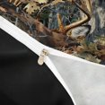 thumbnail image 4 of Meiyoeat Jungle Animal Deer Print Duvet Cover Queen, Autumn Oak Leaves Pattern Queen Bedding, Brown Green,3-Piece,No Comforter,Black Reversible, 4 of 6