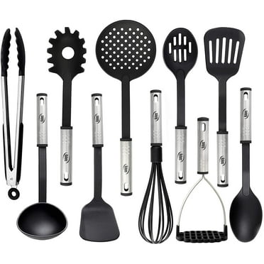 Kaluns 10-Pc Nylon & Stainless Steel Cooking Utensils Kitchen Set Household Essentials