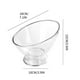 thumbnail image 3 of Recipiente transparente para mezclar y servir frutas y verduras inclinado en cuenco inclinado | Plástico grueso y seguro para alimentos | Apto para lavavajillas, resistente a manchas y olores, 3 of 8
