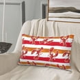 thumbnail image 4 of Plush Throw Pillow Covers, Lobster Stripes Pillow Cases with Invisible Zipper, Breathable Microfiber Pillow Cases Standard Size for Sleeping Bedroom Sofa Living Room 20x30, 4 of 5